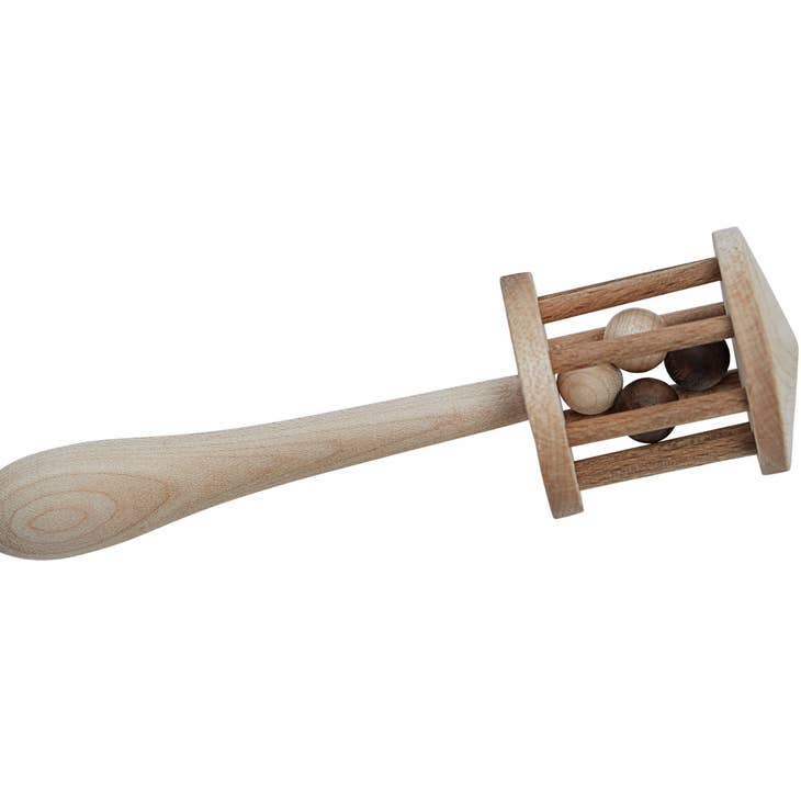 Holzrassel mit Griff - Nachtfalke