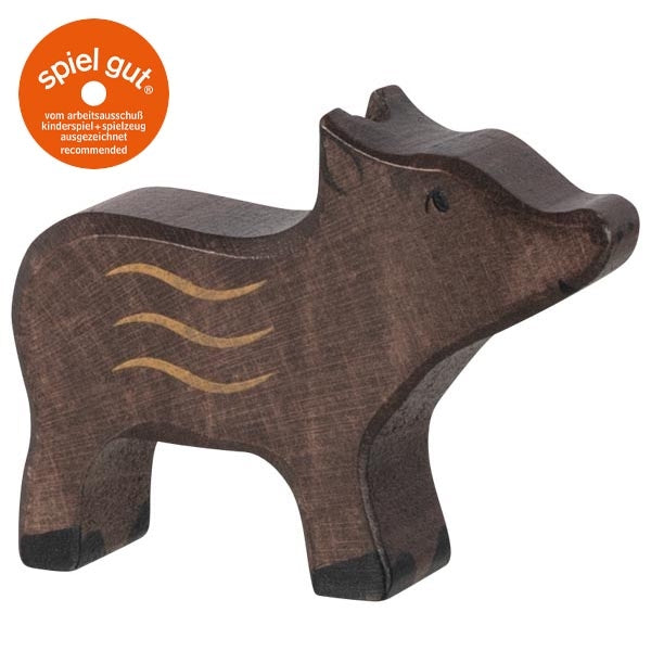 Holztier – Frischling handgefertigt aus Ahorn- und Buchenholz