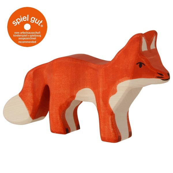 Holztier – Fuchs handgefertigt aus Ahorn- und Buchenholz