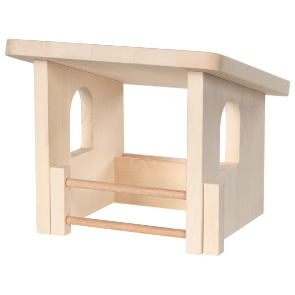 Holzspielset – Unterstand für Tiere handgefertigt aus Ahorn- und Buchenholz