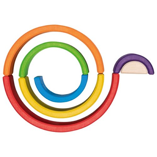 Kleiner Regenbogen aus Holz – Montessori Lernspielzeug (7 Teile)