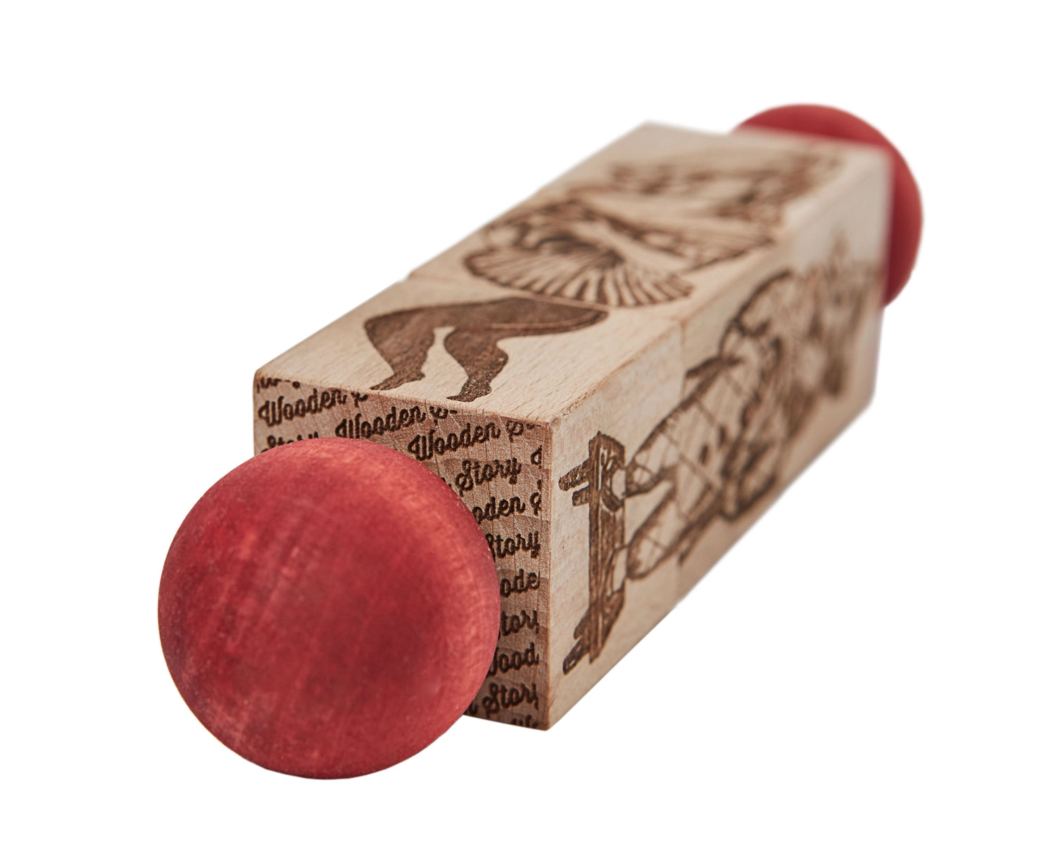 Drehe den Block - Commedia dell'arte-rot