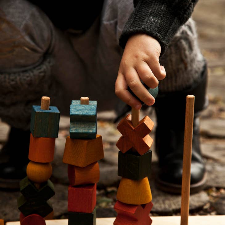 Montessori-Spielzeug Regenbogen Blöcke stapelbar
