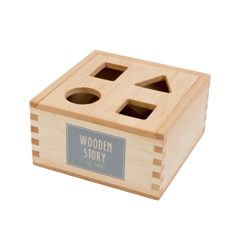 Montessori Sortierbox | Steckbox aus Holz in Regenbogenfarben