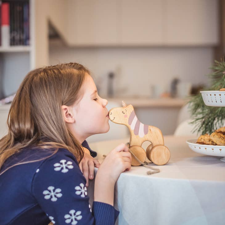 Einhorn - Holzspielzeug zum Nachziehen