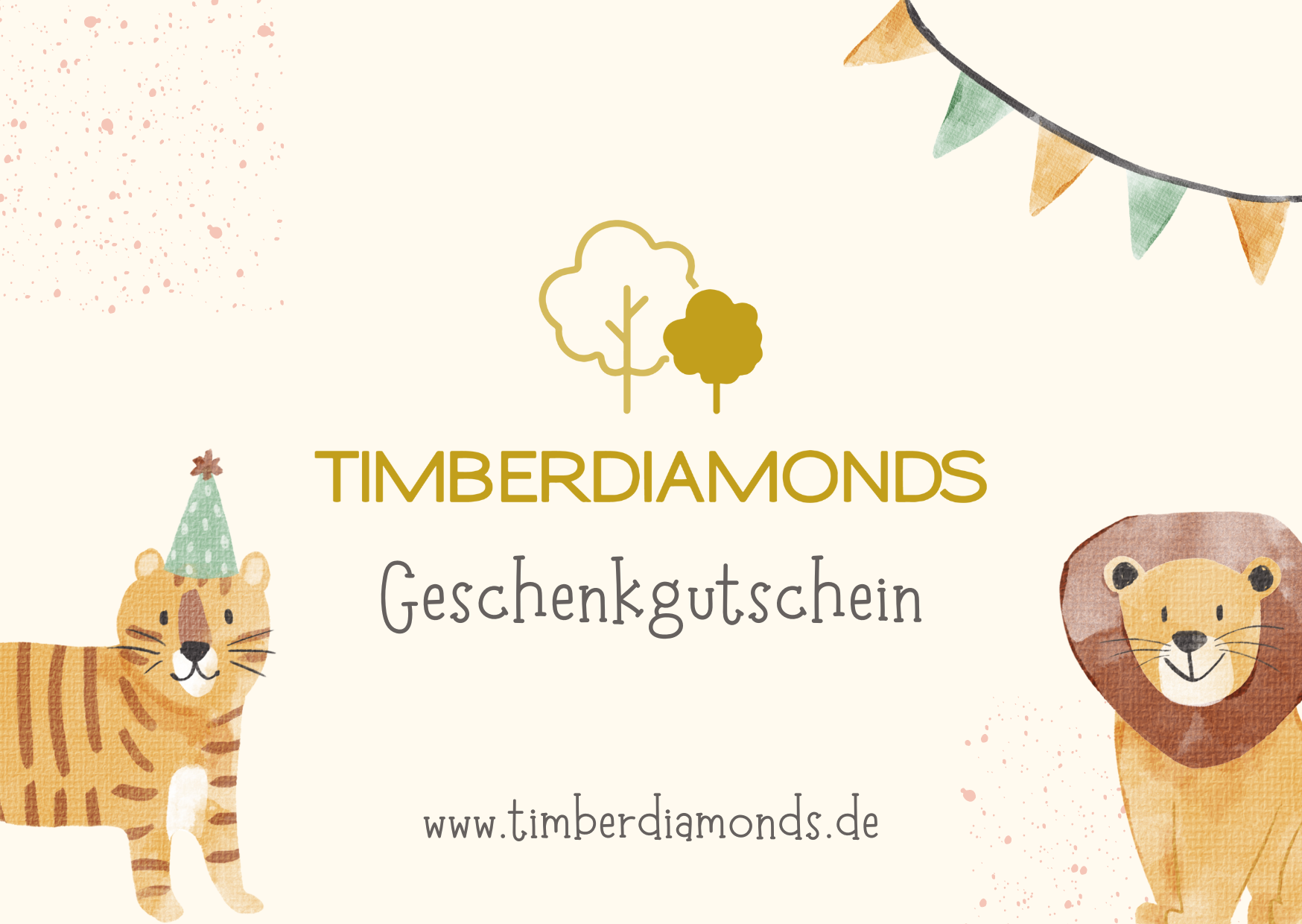 Geschenkgutschein für den TimberDiamonds Online-Shop