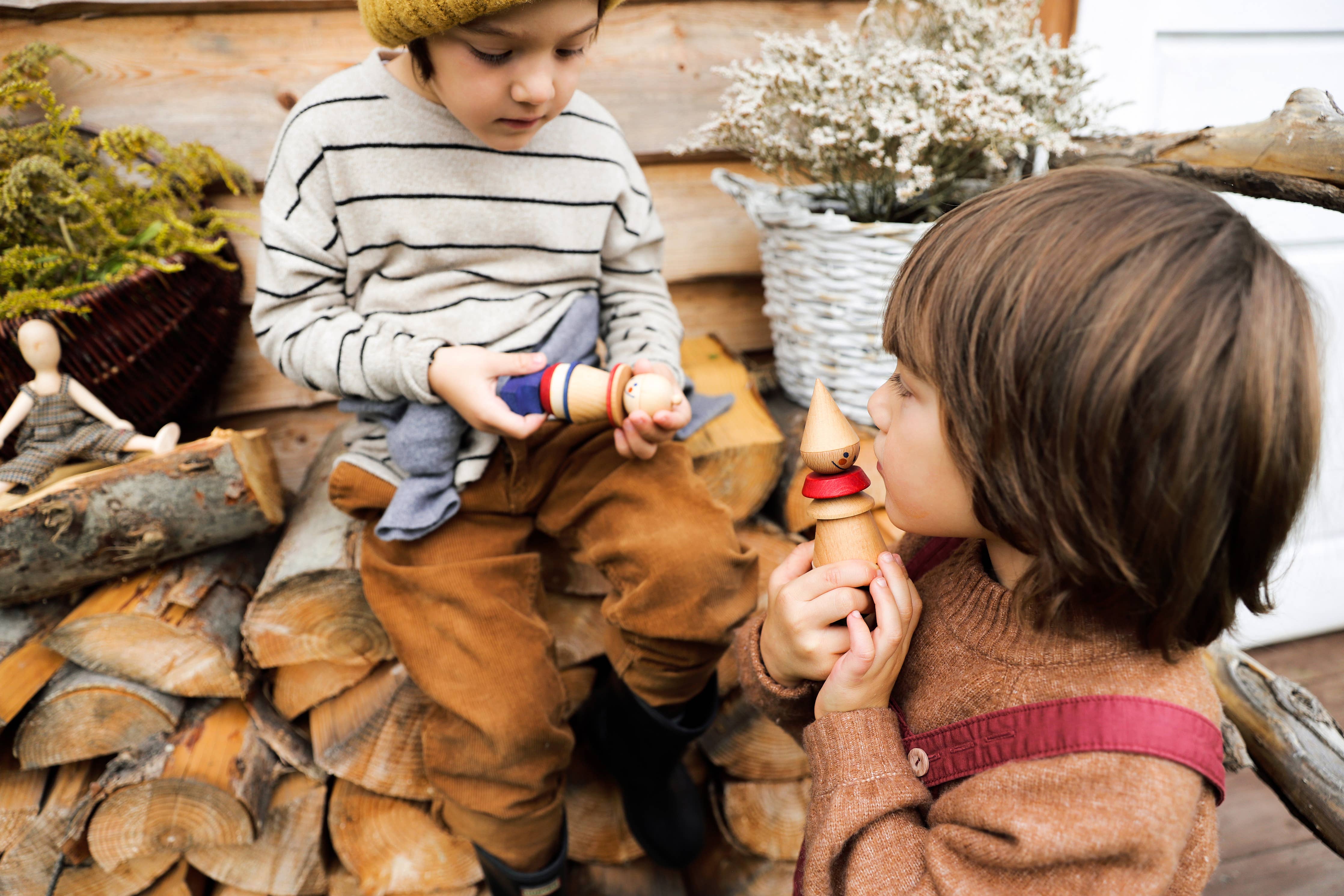 Montessori Stapelspiel – Kreative Strichfigur für fantasievolles Spielen