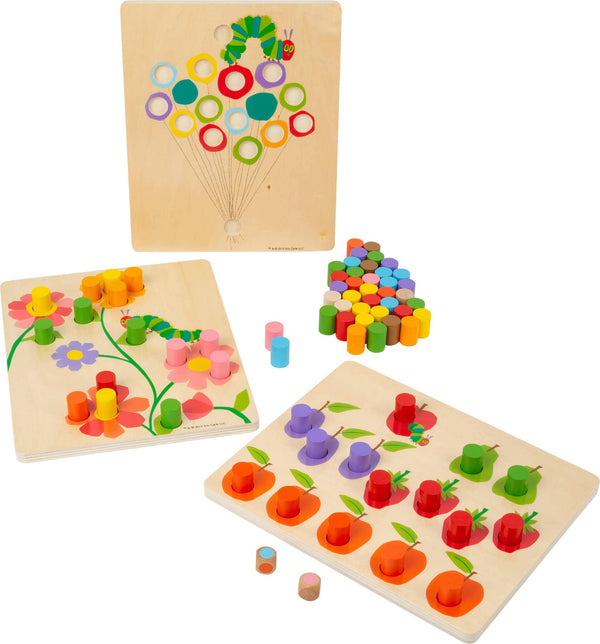 Raupe Nimmersatt Farbenspiel | Lernspielzeug aus Holz
